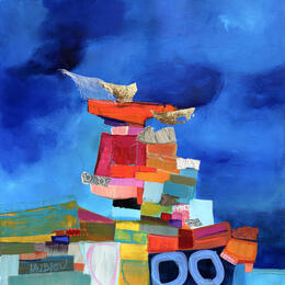 Painting La nuit commence-2 by Lau Blou | Painting