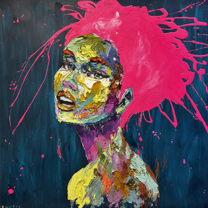 Peinture Love girl par Agusil | Tableau