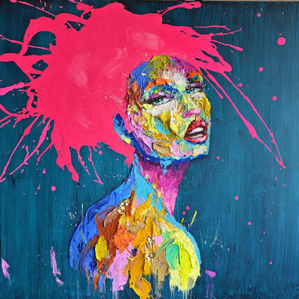 Peinture Sensual pink par Agusil | Tableau