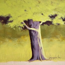 Peinture L'arbre vert par Pasquale | Tableau