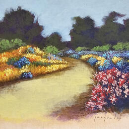 Peinture Jardin n°3 par Pasquale | Tableau