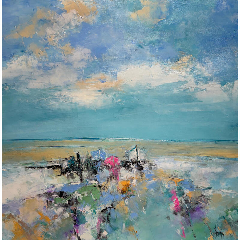 Peinture Une belle journée par Dessein Pierre | Tableau Figuratif Huile