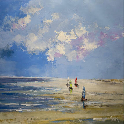 Painting Chars à voile by Dessein Pierre | Painting Figurative Oil