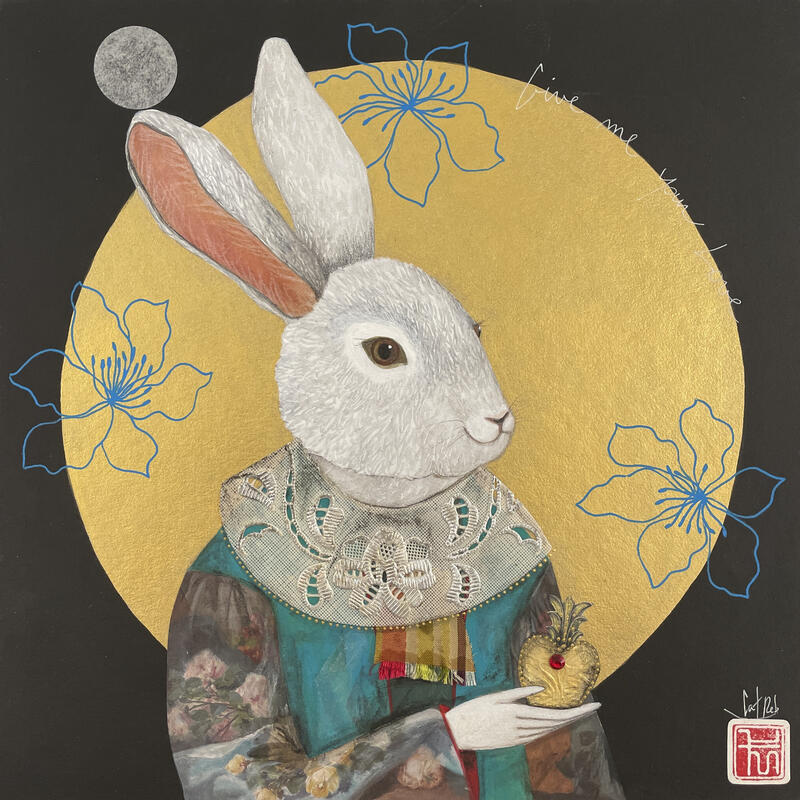 Painting ROMÉO by Rebeyre Catherine | Painting Naive art Acrylic