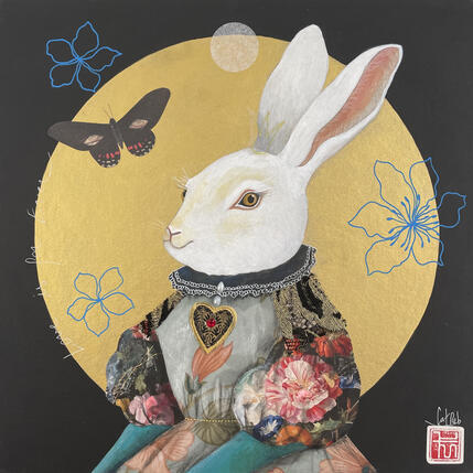 Painting JULIETTE by Rebeyre Catherine | Painting Naive art Acrylic