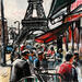 Peinture PARIS ANCIENT par Mestres Sergi | Tableau Figuratif Architecture Aquarelle Acrylique