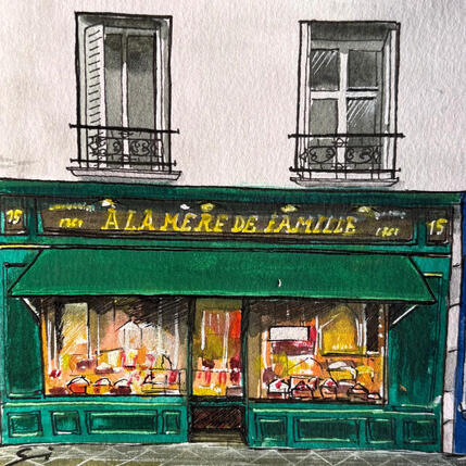 Peinture A LA MERE DE FAMILLE par Mestres Sergi | Tableau