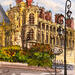 Painting CHÂTEAU SAINT GERMAIN by Mestres Sergi | Painting Figurative Architecture Watercolor Acrylic