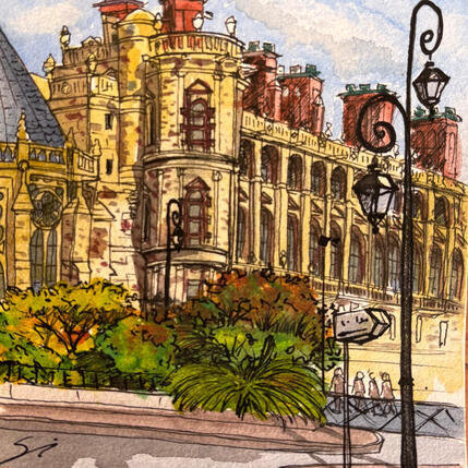 Painting CHÂTEAU SAINT GERMAIN by Mestres Sergi | Painting