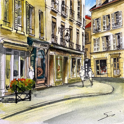 Painting SAINT-GERMAIN STREET by Mestres Sergi | Painting
