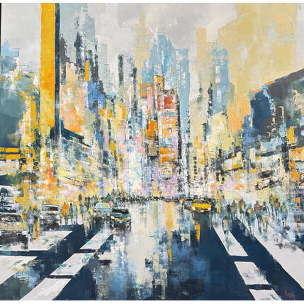 Gemälde Times Square von Dessein Pierre | Gemälde Figurativ Öl