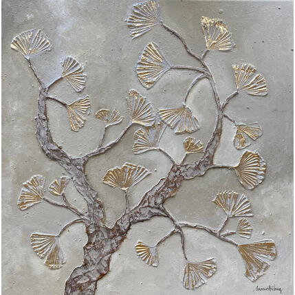 Peinture Feuilles de ginkgo par Trébucq Marion  | Tableau