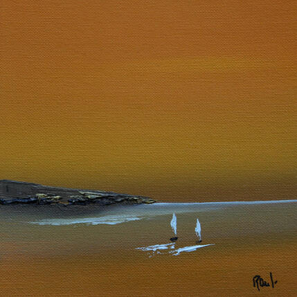 Peinture Echappée 100 par Roussel Marie-Ange et Fanny | Tableau