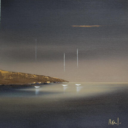 Peinture Horizon marin 100 par Roussel Marie-Ange et Fanny | Tableau