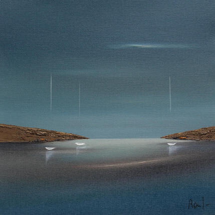 Peinture Ambiance marine 100 par Roussel Marie-Ange et Fanny | Tableau