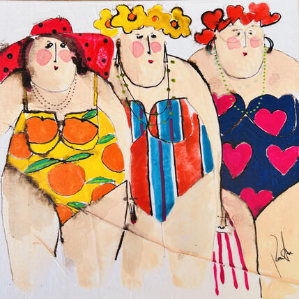 Painting Les mamies by Colombo Cécile | Painting