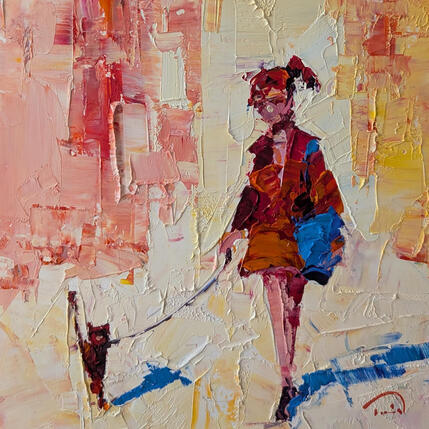 Peinture Junts par Tomàs | Tableau Impressionnisme Huile Portraits