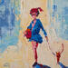 Peinture Bon dia! par Tomàs | Tableau Impressionnisme Portraits Huile