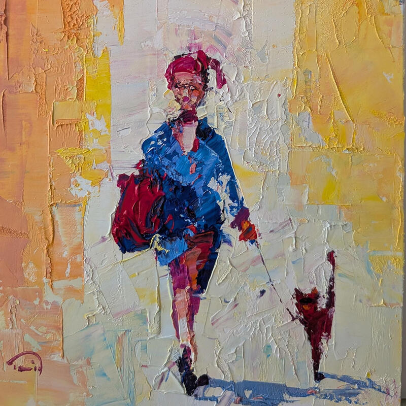 Peinture Vaig a casau par Tomàs | Tableau Impressionnisme Portraits Huile