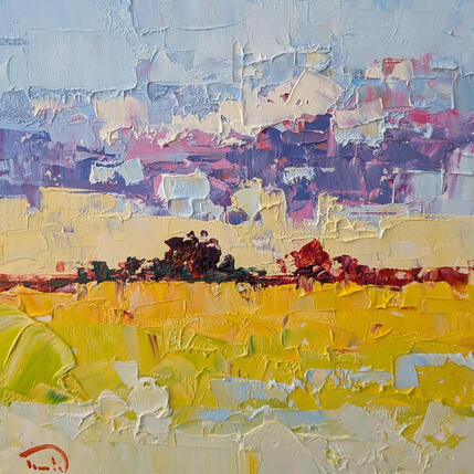 Peinture La tempesta par Tomàs | Tableau Impressionnisme Huile Paysages