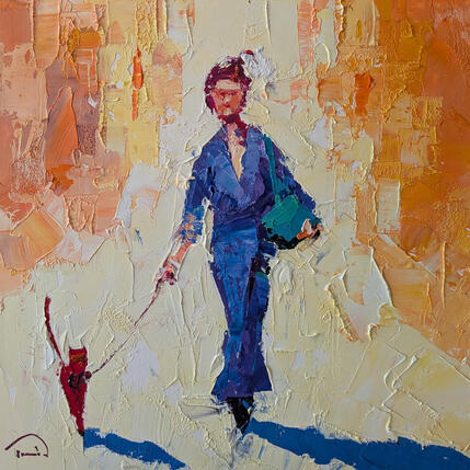 Peinture La bossa verda par Tomàs | Tableau Impressionnisme Huile Portraits