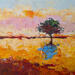 Peinture L'arbre par Tomàs | Tableau Impressionnisme Paysages Huile