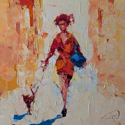 Peinture Hem sortit a passejar par Tomàs | Tableau Matiérisme Huile