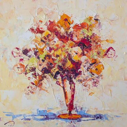 Peinture Flors d'estiu par Tomàs | Tableau Impressionnisme Huile Natures mortes