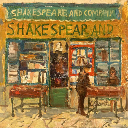 Painting Café de Flore by Dontu Grigore | Painting