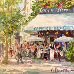 Painting Le café de Flore  by Dontu Grigore | Painting