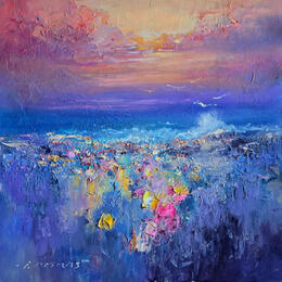 Painting Heavenly sunset  by Petras Ivica | Painting