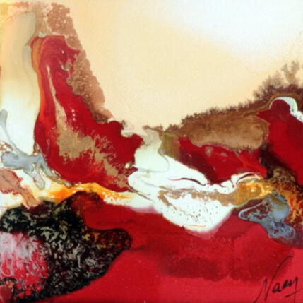 Peinture C4069 par Naen | Tableau Abstrait Acrylique, Encre