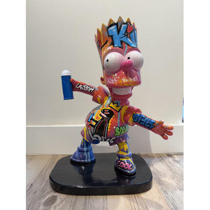 Sculpture Bart style by Luna | Sculpture Pop-art Acrylic, Graffiti, Posca Pop icons