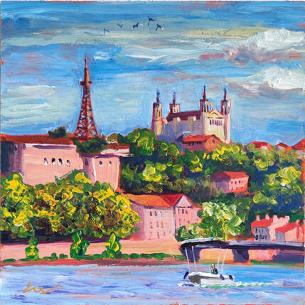 Painting Promenade sur la Saône by Sheremet Ion | Painting