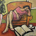 Painting Café goncourt by Signamarcheix Bernard | Painting Naive art Acrylic Ink Pastel