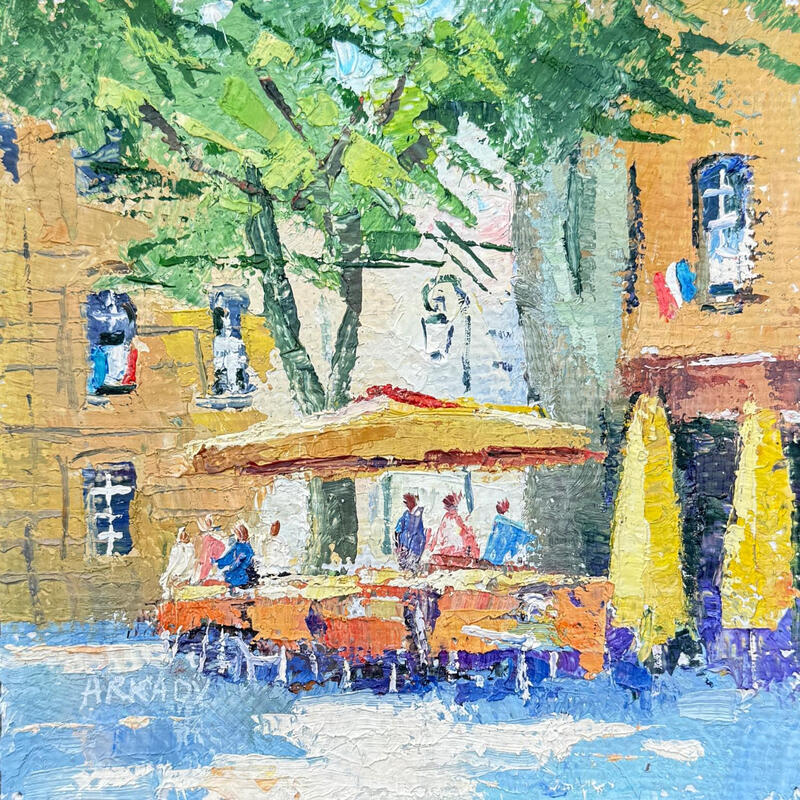Painting La belle place by Arkady | Painting Figurative Oil