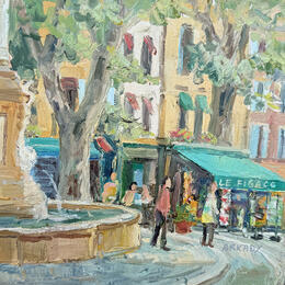Painting Place de la mairie by Arkady | Painting