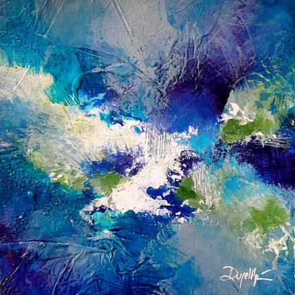 Painting Sous la mer  by Dupetitpré Roselyne | Painting Abstract Acrylic, Ink Minimalist