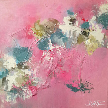 Painting Au réveil by Dupetitpré Roselyne | Painting Abstract Acrylic Minimalist, Pop icons