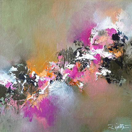 Painting Rose Automne by Dupetitpré Roselyne | Painting Abstract Acrylic Minimalist, Pop icons