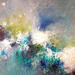 Gemälde Promenade aquatique von Dupetitpré Roselyne | Gemälde Abstrakt Minimalistisch Acryl Tinte