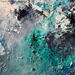 Gemälde Promenade aquatique von Dupetitpré Roselyne | Gemälde Abstrakt Minimalistisch Acryl Tinte