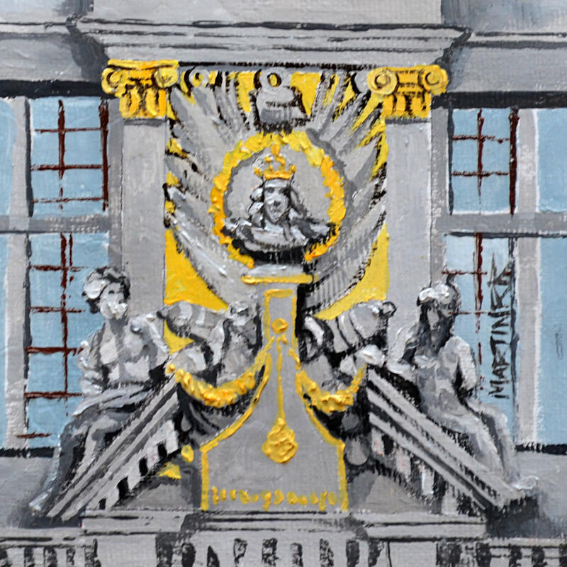 Painting The King of Spain in Brussels by Rodriguez Rio Martin | Painting Figurative Urban Oil