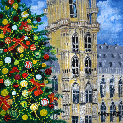 Painting Christmas Season by Rodriguez Rio Martin | Painting Figurative Oil Pop icons, Urban