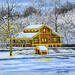 Painting Snow at the Chalet Robinson by Rodriguez Rio Martin | Painting Figurative Urban Oil