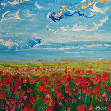 Peinture Au lever du jour par Amblard Florence | Tableau Impressionnisme Acrylique Nature, Paysages