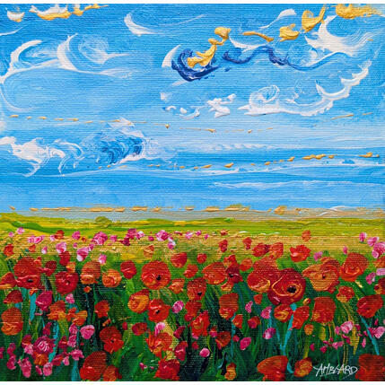 Painting Au lever du jour by Amblard Florence | Painting Impressionism Acrylic Landscapes, Nature