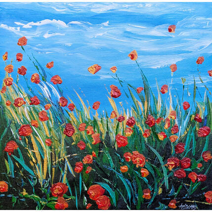 Peinture Belle fin de journée par Amblard Florence | Tableau Impressionnisme Acrylique Nature, Paysages