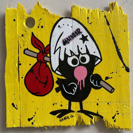 Peinture F2 Caliméro par Marie G.  | Tableau Pop-art Acrylique, Bois Icones Pop