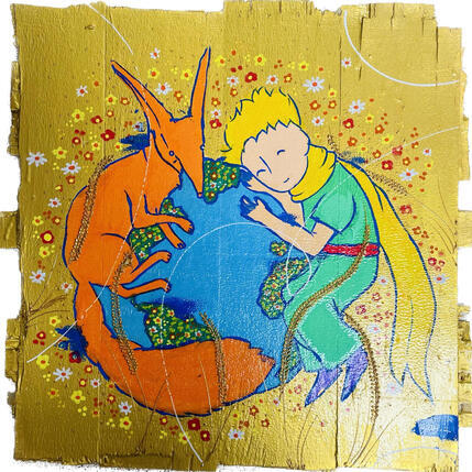 Peinture Terre par Revel | Tableau Pop-art Icones Pop